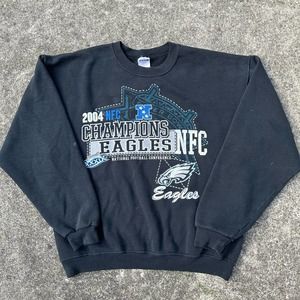 Vintage Y2K Philadelphia Eagles Crewneck Sweatshirt / 2004 NFC Champions
